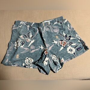 Patagonia Baggies Blue and White Patterned Shorts